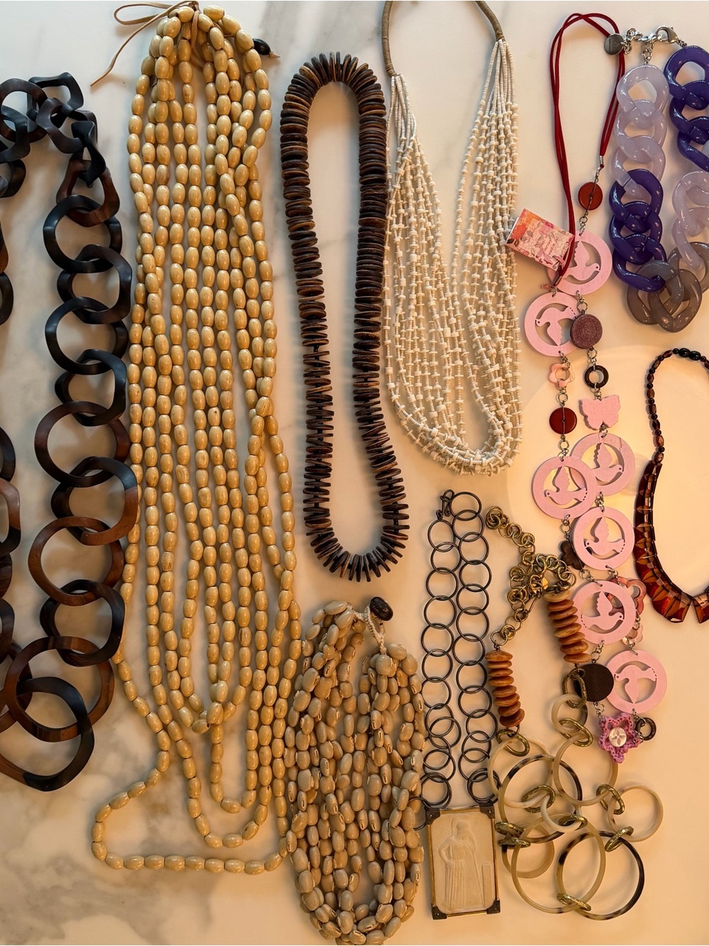 Mixed statement Necklace Bundle Boho Vintage Fashion Jewelry Collection 15+ pcs